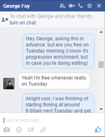 Asking George if he will be an actor